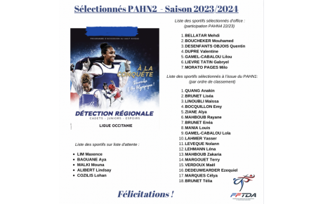 Sélectionnés au PAHN 2 Occitanie